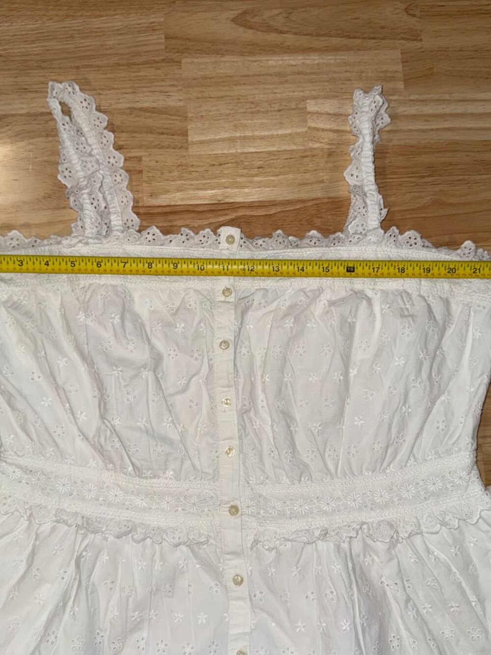 Gap x DOEN White Eyelet Midi Dress XL - Picture 6 of 10